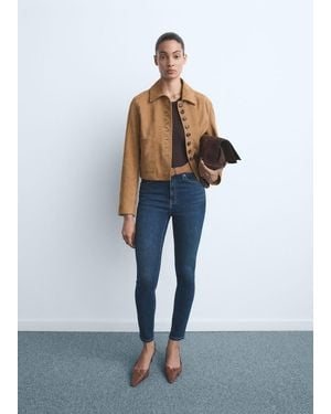 Mango High-Rise Skinny Jeans - White