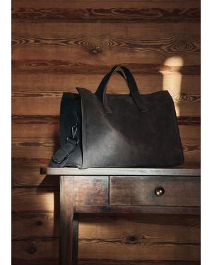 Mango Bowling Bag Leather - Brown