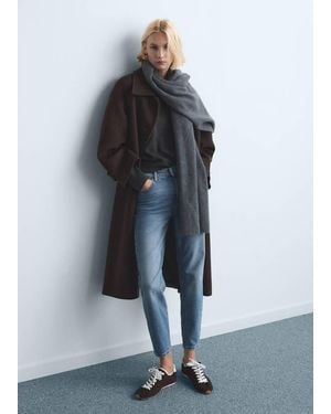 Mango Newmom Comfort High-Rise Jeans - Blue