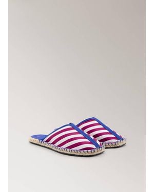 Mango Espadrille With Striped Jute Sole - Pink