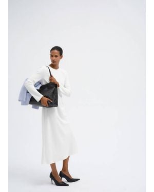 Mango Long-Sleeved Maxi Dress - White