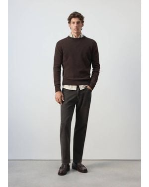 Mango Knitted Wool Blend Jumper - Black