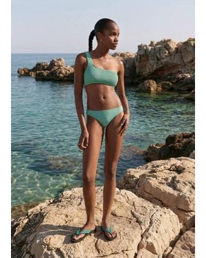 MANGO TEEN Asymmetric Bikini With Mid-Rise Bottoms - Multicolour