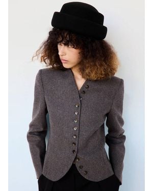 Mango 100% Wool Hat - Grey