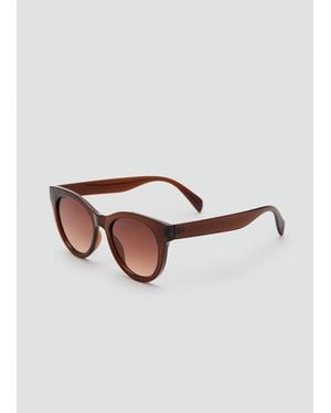 Mango Occhiali Da Sole Montatura Rotonda Marrone
