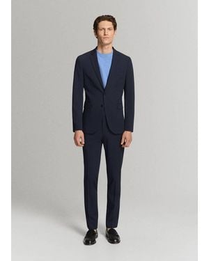 Mango Super Slim-Fit Suit Jacket - Blue