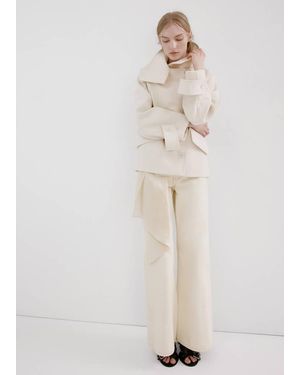 Mango Mid-Rise Flared Jeans - Natural