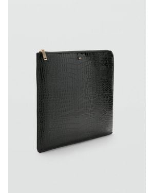 Mango Shiny Coco Laptop Sleeve - Black