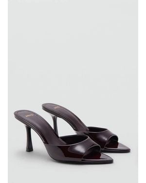 Mango Patent Leather High-Heeled Sandals - Red