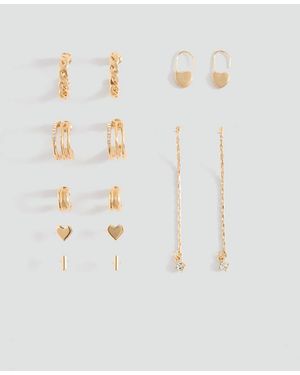 MANGO TEEN Pack Of 7 Matching Earrings - White