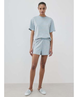 Mango Maglietta Pigiama Cotone Righe Blu
