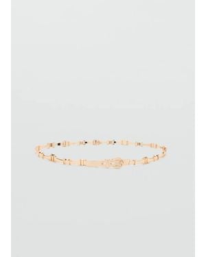 Mango Metal Link Belt - White
