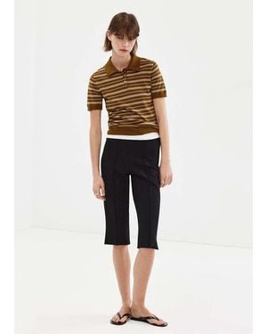 Mango Knitted Polo-Neck Jumper - Natural