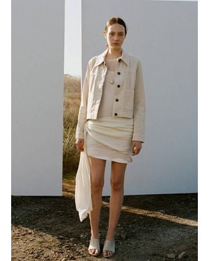 Mango Pockets Denim Jacket - Natural