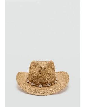 Mango Cappello Fibra Naturale Conchiglie - Neutro