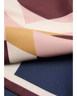 Mango Geometric Printed Foulard - Blue