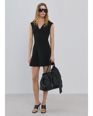 Mango Short Flared Dress - Black