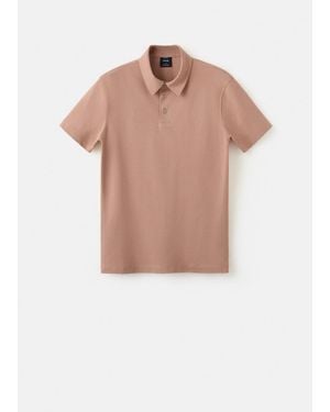 Mango Slim Fit Piqué Polo - Pink