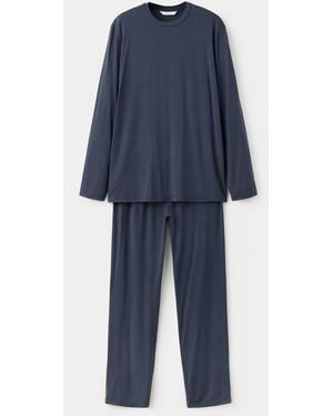 Mango Pack Of Long Modal Pajamas - Blue