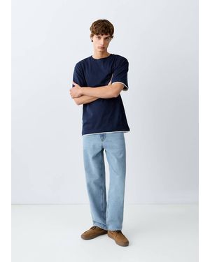 MANGO TEEN Relaxed Fit Jeans - Blue