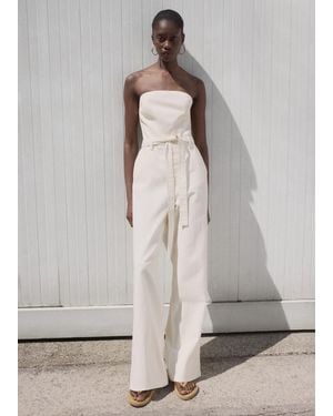 Mango Denim Jumpsuit Belt - Gray