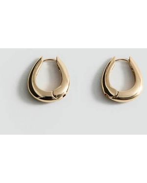 Mango Volume Hoop Earrings - White