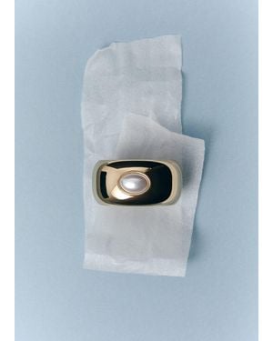 Mango Maxi Pearl Bracelet - Blue