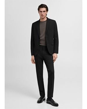Mango Super Slim-Fit Suit Jacket - Black