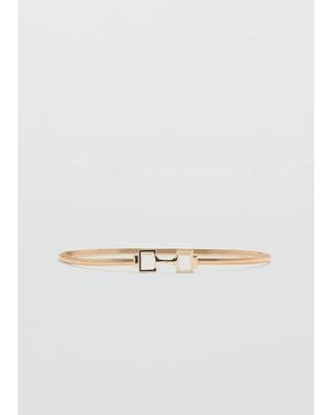 Mango Chain Belt Buckle - White