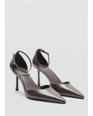 Mango Patent Heeled Shoes - Gray