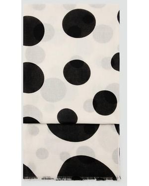 Mango Spots Print Scarf - Black