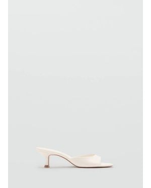 Mango Kitten Heel Sandals - White