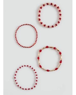 MANGO TEEN Set Of 4 Combined Bracelets - Grey