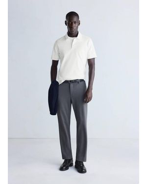 Mango Slim-Fit Thermolite Polo Shirt - White