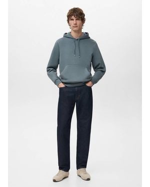 Mango Kapuzensweatshirt Mit Soft-Touch-Innenfutter - Blau