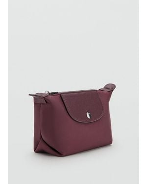 Mango Medium Combined Nylon Toiletry Bag - Purple