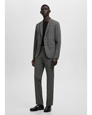 Mango Super Slim-Fit Suit Jacket - Grey