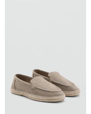 Mango Lederschuh Mit Jute - Mehrfarbig