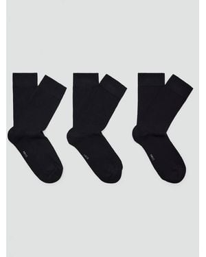 Mango 3-Pack Long Cotton Socks - Blue