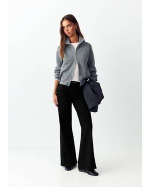 MANGO TEEN Wash Flare Jeans - Blue