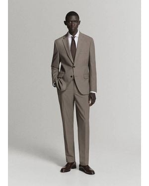 Mango London Regular-Fit Pants - Gray