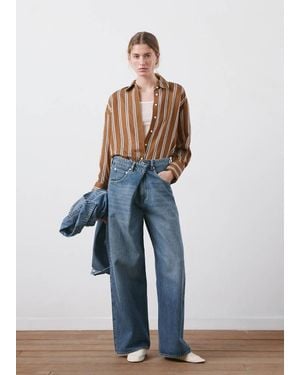 Mango Mid-Rise Balloon Jeans - Blue