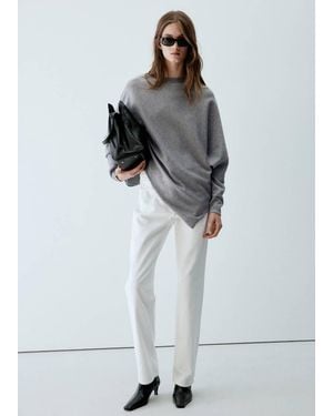 Mango Pullover Mit Asymmetrischem Saum - Grau