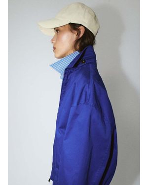 Mango Casquette Unie En Coton Écru - Bleu