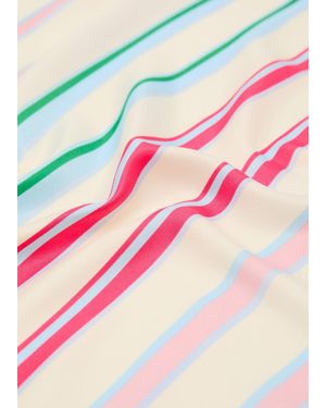 Mango Combined Striped Printed Scarf - Pink