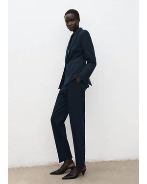 Mango Fitted Suit Blazer - Blue