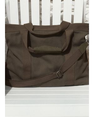Mango Travel Tote Bag Khaki - Brown