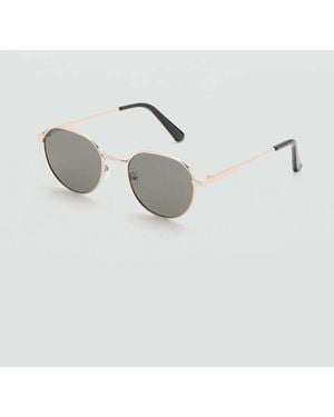 Mango Runde Metall-Sonnenbrille - Mettallic