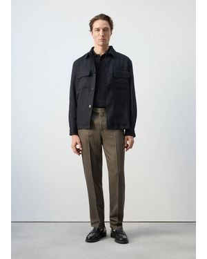 Mango Gathered Back Lyocell Jacket - Green