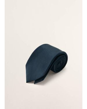 Mango 100% Silk Tie - Blue
